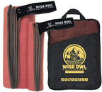 Microfiber Camping Towel (Red / Large (24x48) + Washcloth (12x12))