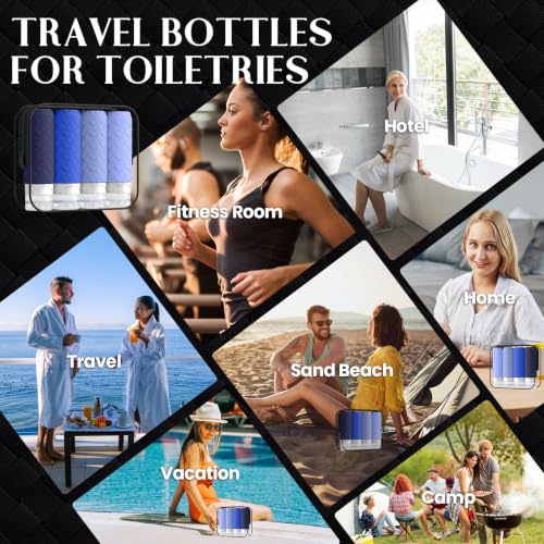 Travel Bottles for Toiletries (Blue)
