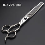 6/7/8 inch Personalized Rose Print Hair Clipper Set (7 inch-3pc-B) (7 Inches-3 Pieces-b)