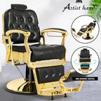 Barber Chair Salon Chair Heavy Duty Barber Chair (Gold)