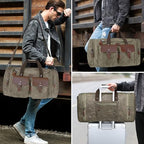 Waxed Canvas Duffle Bag for Men (Vintage Grey / X Large-60L)