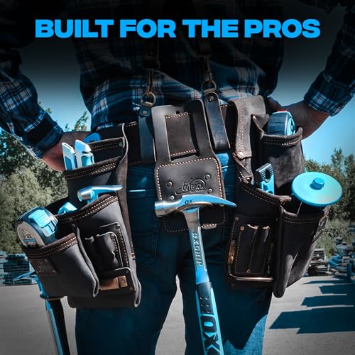 Framing Leather Tool Belt + Suspenders (Framing Belt + Suspenders / XL)