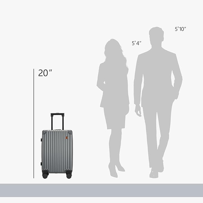 20 Inch Carry on Luggage, Airline Approved 22x14x9 Hard Shell Carry on Suitcase - Image 5