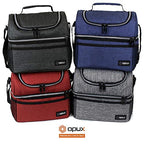 Insulated Lunch Bag for Men Women (Heather Charcoal)