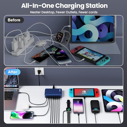 USB C Charger 200W USB C Charger Block (Deep Blue / 200W)