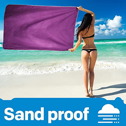 Microfiber Camping Towels (Purple / M: 40" x 20"+24" x 12")