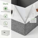 Storage Bins with Lids [3 (Grey & White / S(3-Pack))