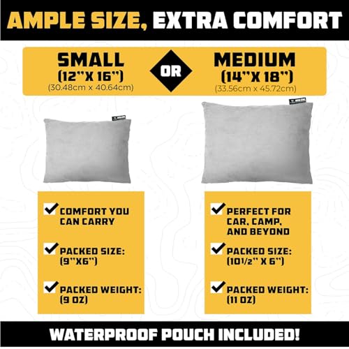 Camping Pillow (Grey / Small)