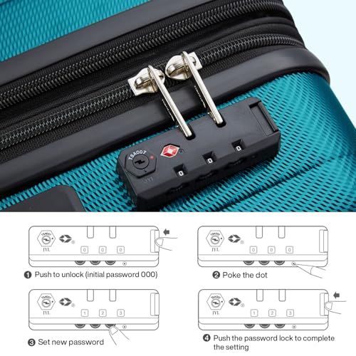 Expandable Hard Shell Luggage Sets (2 Pc Set EXT (20/29) / Caribbean Blue)