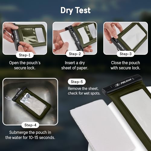 2 Pack Marine Waterproof Phone Pouch (Olive Green - 2 Pack - Regular / Regular / 2 Pack)