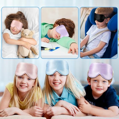 Silk Sleep Eye Mask for Kids (Pink & Blue)