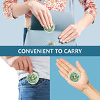 Pill Box 3 Compartment Small Pill Case Pill Organizer for Pocket or Purse (50-vase With Pink Roses / 1 piece)