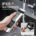 3-in-1 Beard Trimmer for Men, IPX6 Waterproof Electric Razor Shaver (Silver)