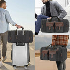 Canvas Duffle Bag for Men (Black / Large-50L)