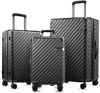 3 Piece Luggage Set (3-Piece Set (20/24/28) / Charcoal Metallic)