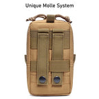 Tactical Molle EDC Pouch Cellphone Pouch Holder Utility Gadget Organizer Bag (Tan)