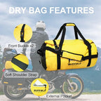 60L Waterproof Duffle Travel Duffel Bag (Yellow / 60L)