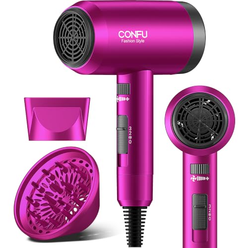 Hair Dryer CONFU Hair Dryers for Women 21000PRM (Rose Red)