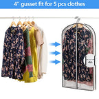 Hanging Clothes Storage with 4" Gusseted Garment Covers (24"x40"x4"/ 6 Pack)