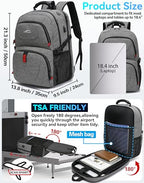 Travel Backpack (18.4 Inch / Grey)