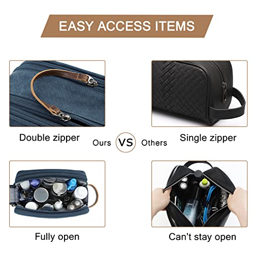 Toiletry Bag for Men (Navy Blue / Medium)