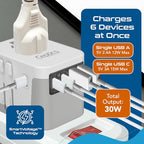 Universal Travel Adapter (Smoke White)
