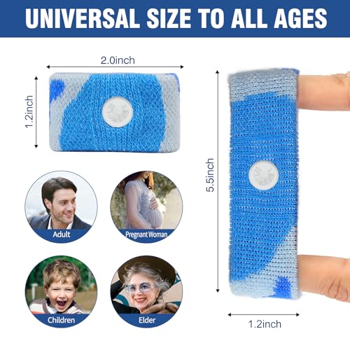 Motion Sickness Bands Anti Nausea Wristbands for Adult and Kids (1 Pair / 1 Pair F- Camo Blue)