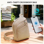 Anti Theft Crossbody Bags Small Crossbody Sling Bag for Women & Men (Light Khaki)