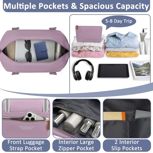 Women Travel Duffle Bags (Purple / X-Large)