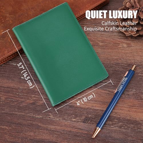 Albatross Leather Travel Passport Holder (Green)