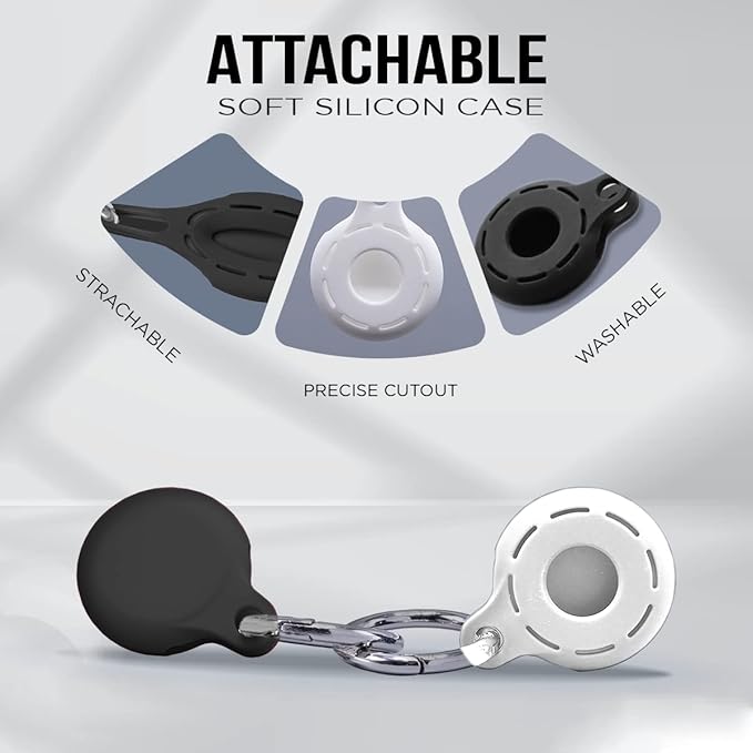 Apple AirTag 4 Pack Shockproof, Dustproof & Washable Cases, Silicon Holders - Image 5