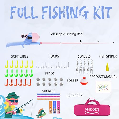 Kids Fishing Pole (Lavender & Blossom Pink)