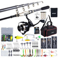 Fishing Rod and Reel Combo (1 Rod & 1 Reel Spinning Fishing Combo - Oxford Soft Case / 2.4M/8FT - B)