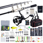 Fishing Rod and Reel Combo (1 Rod & 1 Reel Spinning Fishing Combo - Oxford Soft Case / 2.4M/8FT - B)