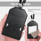 5 Pack Luggage Tags for Suitcases Bag Tag (5 Pack Black Plane)