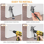 Kick Down Door Stoppers for Bottom of Door (Silver / 4 inch x 1pack)