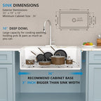 33"x19" White Undermount Sink Ledge Workstaion (33"x19"x10" / White)