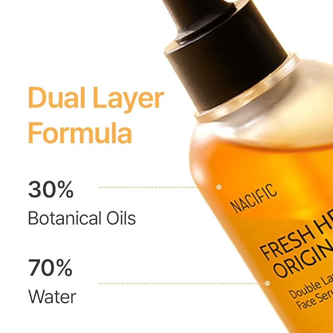 NACIFIC Fresh Herb Origin Serum – Double Layer Bi-Phase Face Serum with GD 7 Complex for Oily & Combination Skin – Vegan, Gentle, Hydrating Vitamin & Botanical Oil Formula – 50ml / 1.69 fl.oz