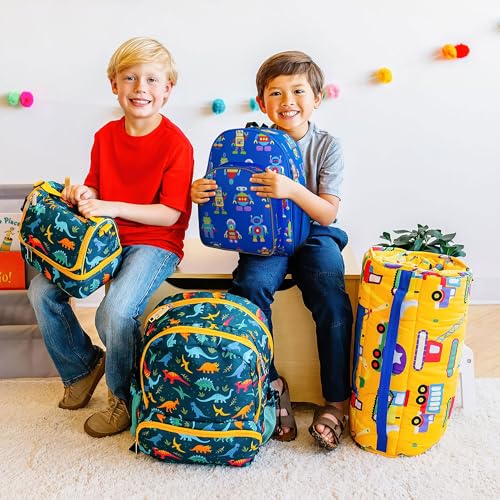12 Inch Toddler Backpack for Kids (12 x 10 x 4.5 inches / Robots)