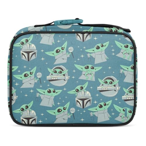 Mandalorian Kids Lunch Box & Insulated Lunch Bag for School (Regular / Star Wars: Grogu Doodle)