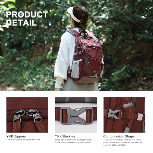 20L Hiking Backpack (Maroon-20l / 20L)