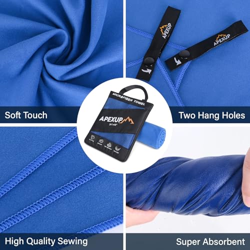 Microfiber Travel Towel (Dark Blue / 60"×30" Single)