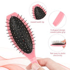 2 Pack Stainless Steel Wig Wire Brush (Black & Pink)