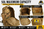 BARRERA Tactical Backpack 50L (Coyote Brown / 50 L)