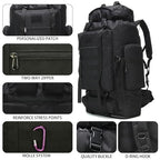Hiking Backpack for Men 70L (100l-black)