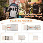 15L Small Hiking Backpack for Men Women Foldable Packable Back Pack Ultralight Hiking Daypack for Travel Camping Outdoor (Beige / 15L)