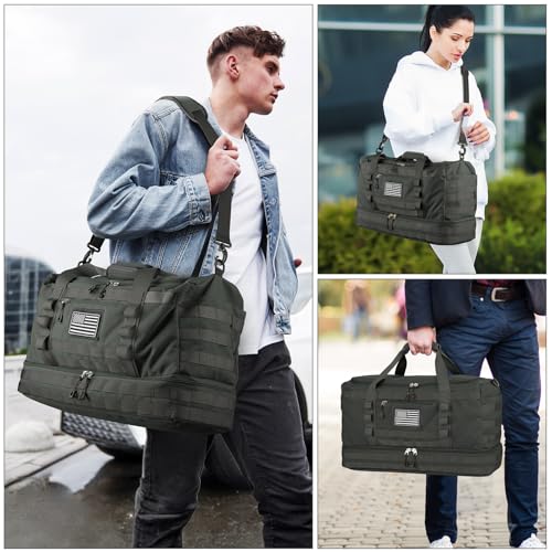 Gym Bag for Men Women (Grey / Medium)