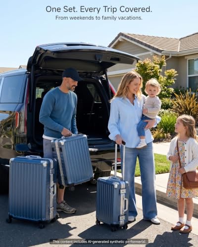 3 Piece Zipperless Luggage Set (Осеап Blue / 3 Piece Set (20/24/28))