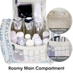 Large Hanging Toiletry Bag for Women (Z-Little Blue Flower)