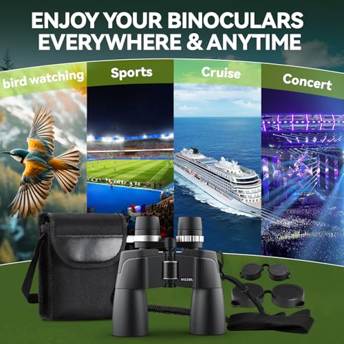 12 36X50 High Powered Zoom Binoculars for Adults (black)